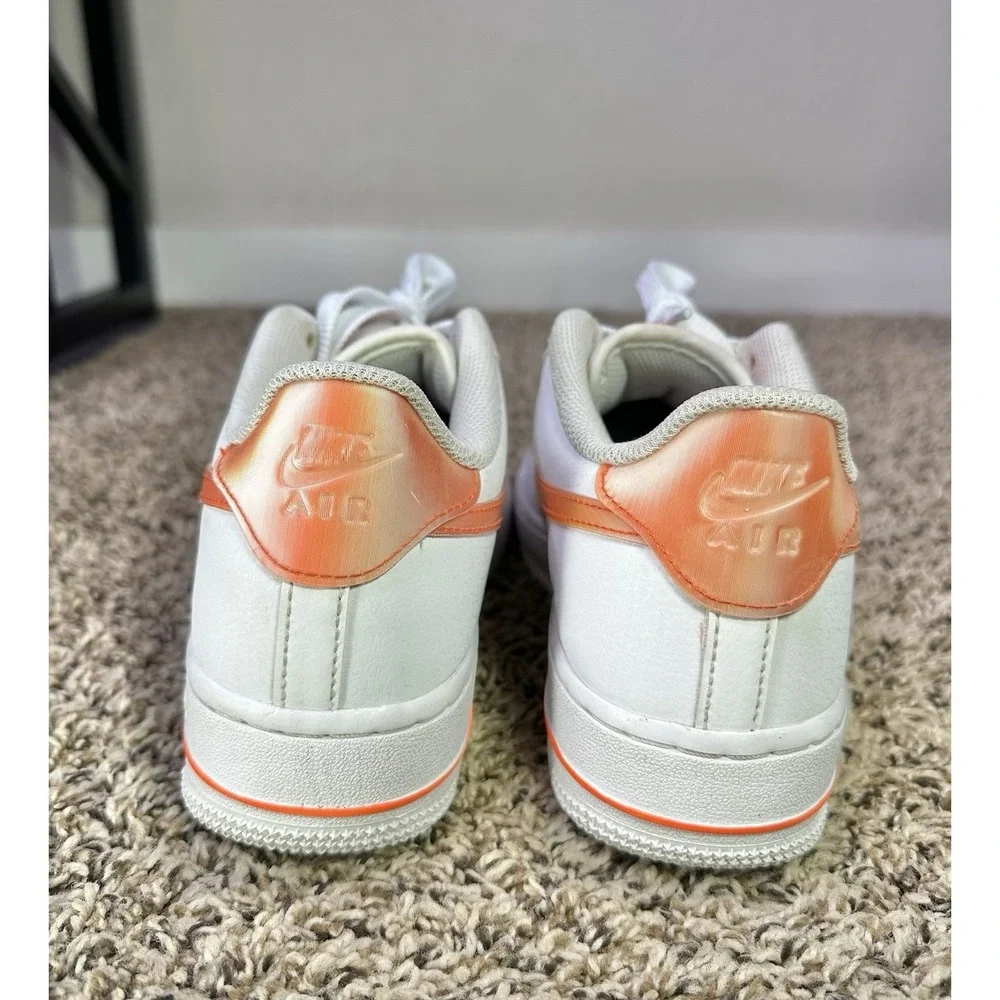 Nike Air Force 1 Next Nature Size 6.5Y White Orange AF1 Casual FJ4669 100 - Picture 6 of 9